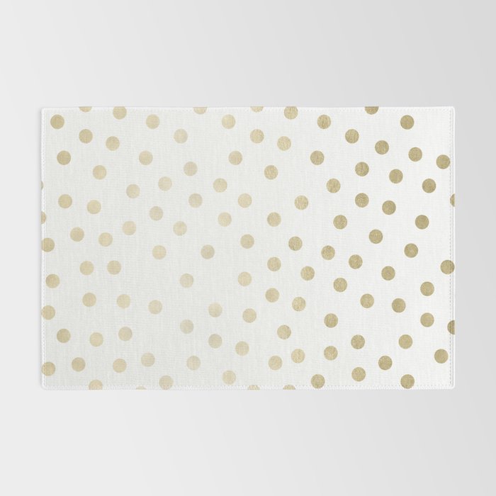 Stylish Gold Polka Dots Rug Gallery Image 2
