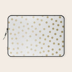 Stylish Gold Polka Dots Laptop Sleeve Gallery Image 1