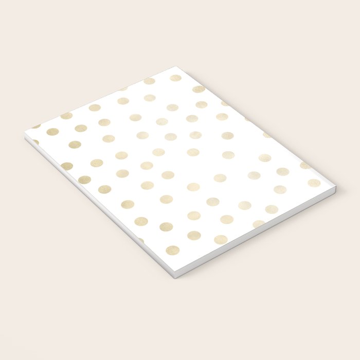 Stylish Gold Polka Dots Notebook Gallery Image 3