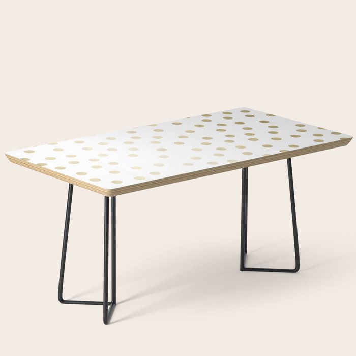 Stylish Gold Polka Dots Coffee Table Gallery Image 1