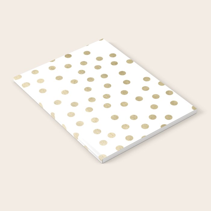 Stylish Gold Polka Dots Notebook Gallery Image 1