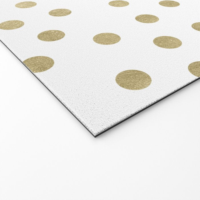 Stylish Gold Polka Dots Welcome Mat Gallery Image 2