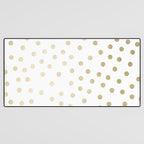 Stylish Gold Polka Dots Desk Mat Gallery Image 3