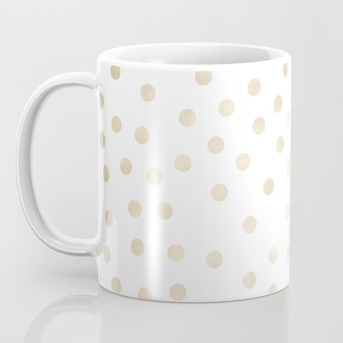 Stylish Gold Polka Dots Coffee Mug Gallery Image 3