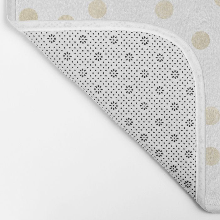 Stylish Gold Polka Dots Bath Mat Gallery Image 2