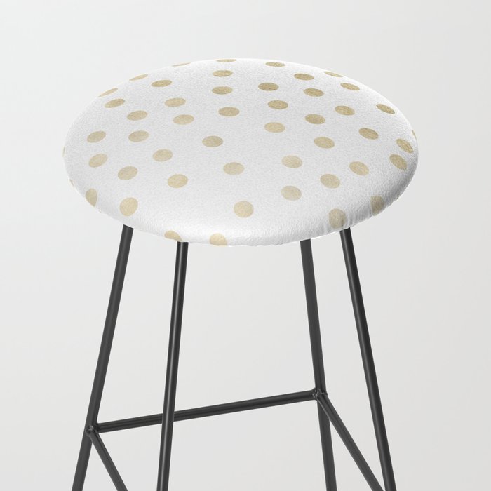 Stylish Gold Polka Dots Stool Gallery Image 2