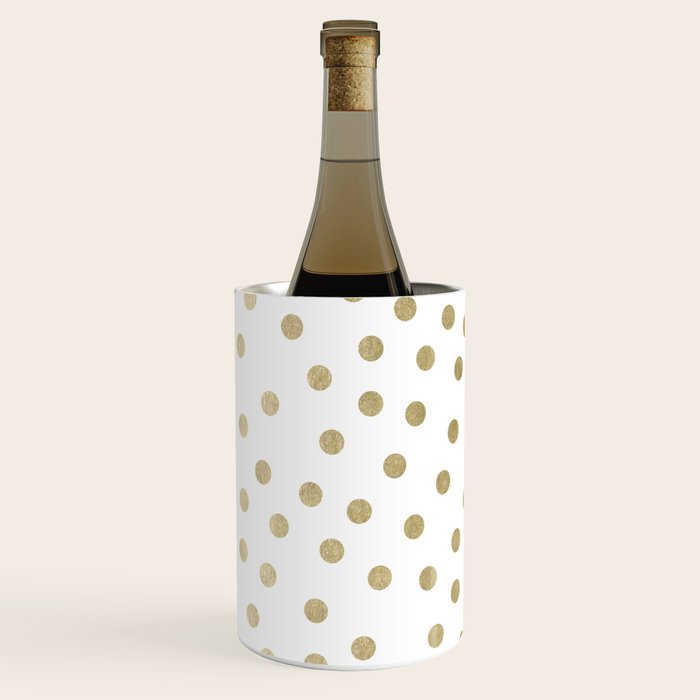 Stylish Gold Polka Dots Wine Chiller Gallery Image 3