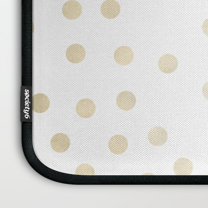 Stylish Gold Polka Dots Laptop Sleeve Gallery Image 3