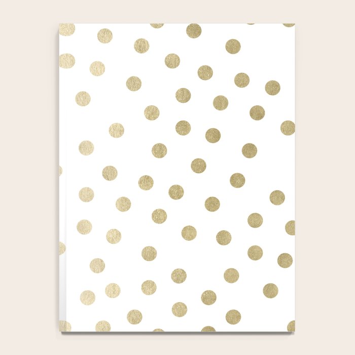 Stylish Gold Polka Dots Notebook Gallery Image 4