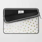 Stylish Gold Polka Dots Laptop Sleeve Gallery Image 2