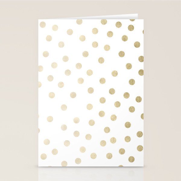 Stylish Gold Polka Dots Stationery Card Gallery Image 2