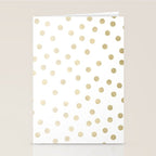 Stylish Gold Polka Dots Stationery Card Gallery Image 2