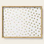 Stylish Gold Polka Dots Serving Tray Gallery Image 1