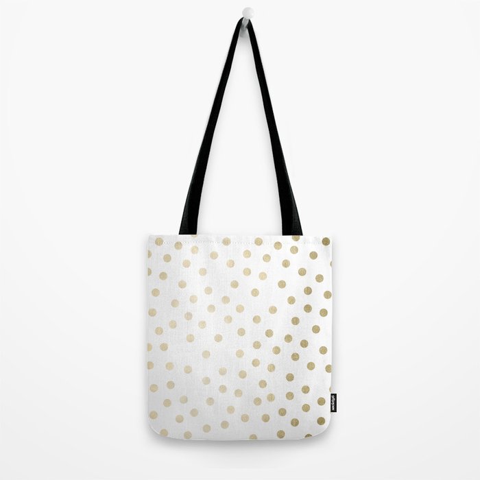 Stylish Gold Polka Dots Tote Bag Gallery Image 2