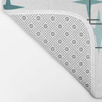 Mid Century Modern Stars (Teal) Bath Mat Gallery Image 2