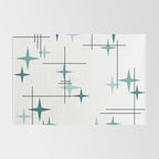 Mid Century Modern Stars (Teal) Rug Gallery Image 2