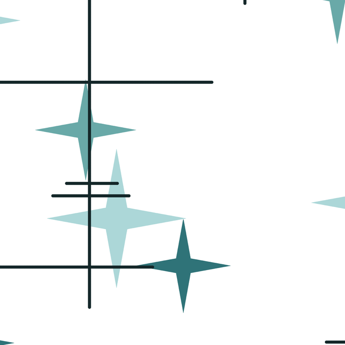 Mid Century Modern Stars (Teal) Coffee Mug Gallery Image 2