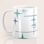 Mid Century Modern Stars (Teal) Coffee Mug Gallery Image 3