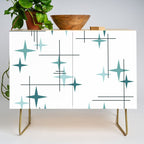 Mid Century Modern Stars (Teal) Credenza Gallery Image 1