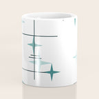 Mid Century Modern Stars (Teal) Coffee Mug Gallery Image 4