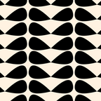 Mod Leaves Mid Century Modern Abstract Pattern in Black and Almond Cream Coffee Mug Gallery Image 2