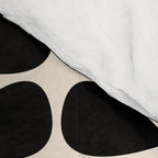 Mod Leaves Mid Century Modern Abstract Pattern in Black and Almond Cream Comforter Gallery Image 4