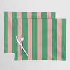 Simple Stripes Pattern - Green Pink Placemat Gallery Image 1