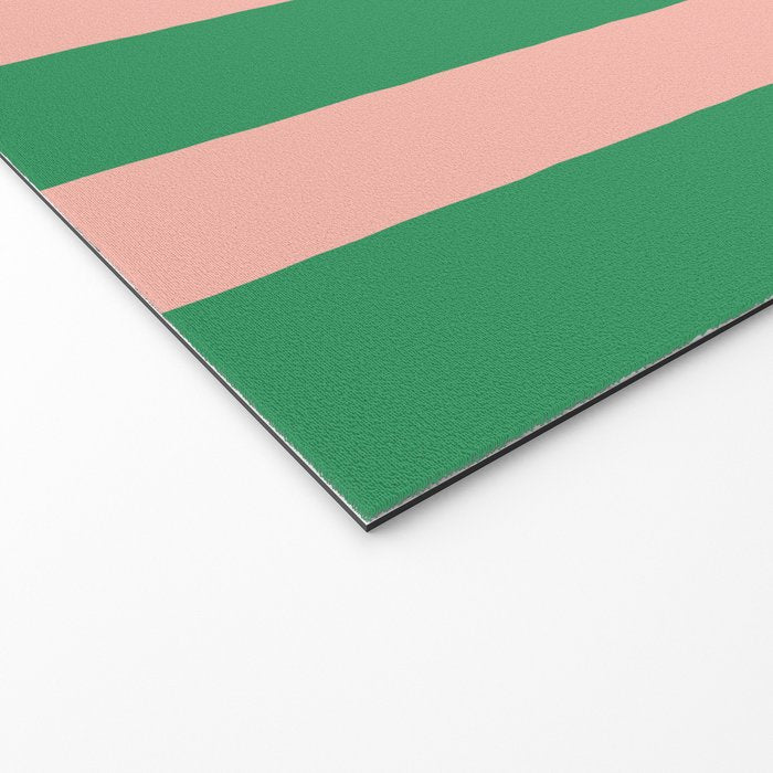 Simple Stripes Pattern - Green Pink Welcome Mat Gallery Image 2