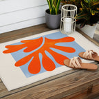 Red Coral Leaf: Matisse Paper Cutouts II Outdoor Rug Gallery Image 2