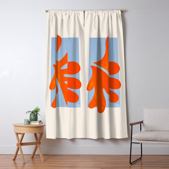 Red Coral Leaf: Matisse Paper Cutouts II Window Curtain Gallery Image 5