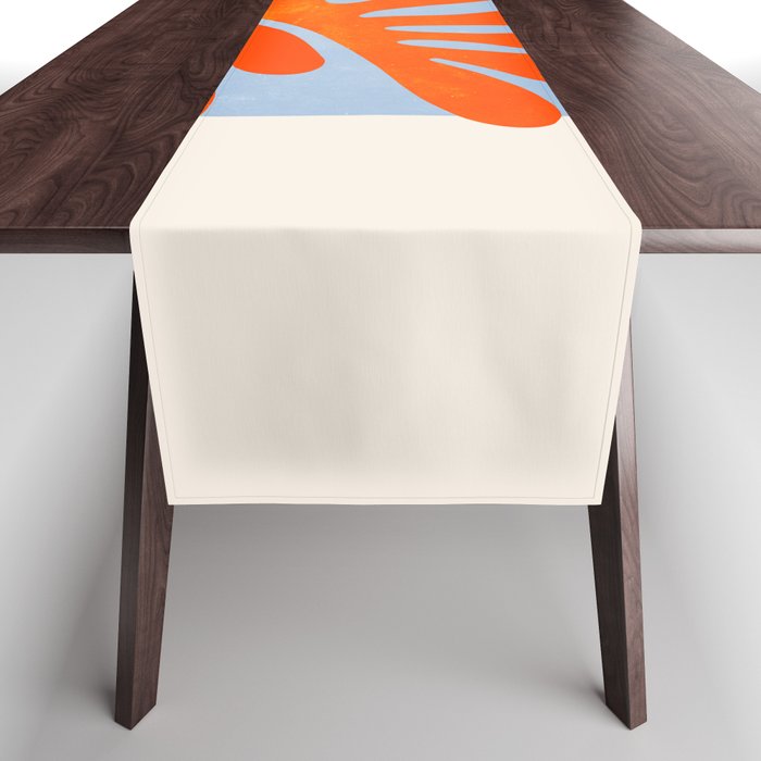 Red Coral Leaf: Matisse Paper Cutouts II Table Runner Gallery Image 1