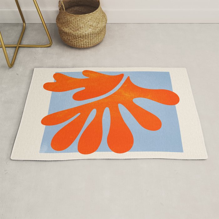 Red Coral Leaf: Matisse Paper Cutouts II Rug Gallery Image 1