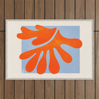 Red Coral Leaf: Matisse Paper Cutouts II Outdoor Rug Gallery Image 1