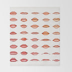 Lips II Throw Blanket Gallery Image 2