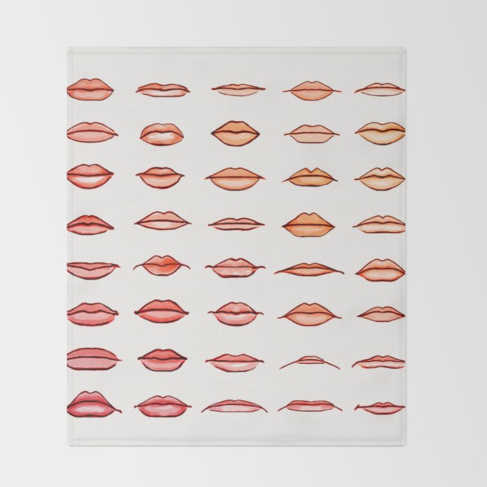 Lips II Throw Blanket Gallery Image 2