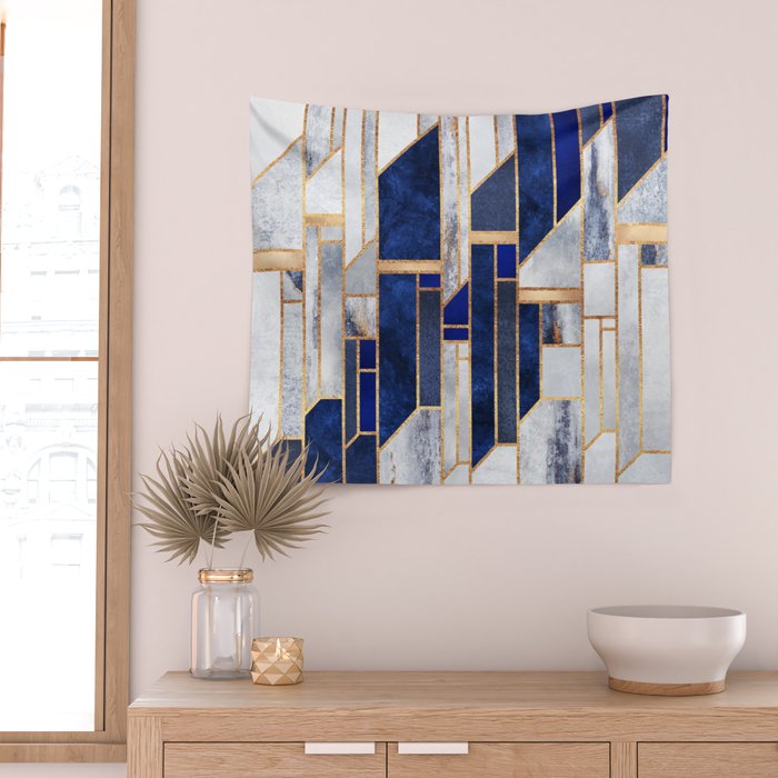 Blue Winter Sky Wall Tapestry Gallery Image 2