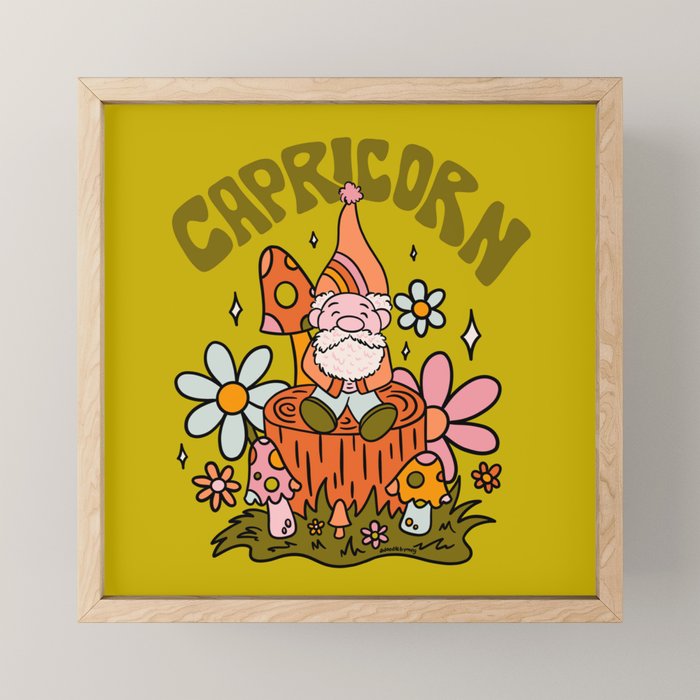 Capricorn Gnome Mini Art Print Gallery Image 1