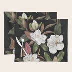 Magnolias Flowers Black Placemat Gallery Image 1