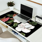 Magnolias Flowers Black Desk Mat Gallery Image 2