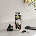 Magnolias Flowers Black Water Bottle Gallery Image 4