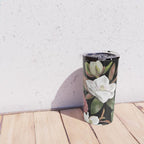 Magnolias Flowers Black Travel Mug Gallery Image 4