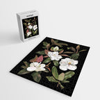 Magnolias Flowers Black Jigsaw Puzzle Gallery Image 2