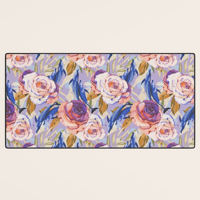 Dolphins in the roses A Desk Mat Gallery Image 3