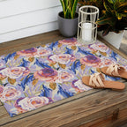 Dolphins in the roses A Outdoor Rug Gallery Image 2
