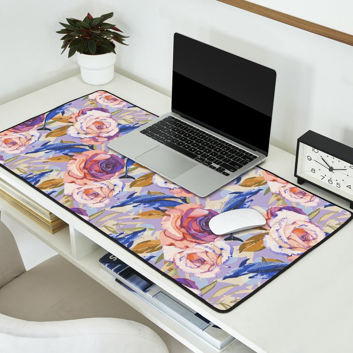 Dolphins in the roses A Desk Mat Gallery Image 2