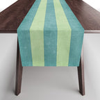 STRIPES - 005 - teal and green Table Runner Gallery Image 1
