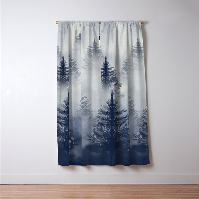 Foggy Forest 2 Window Curtain Gallery Image 3