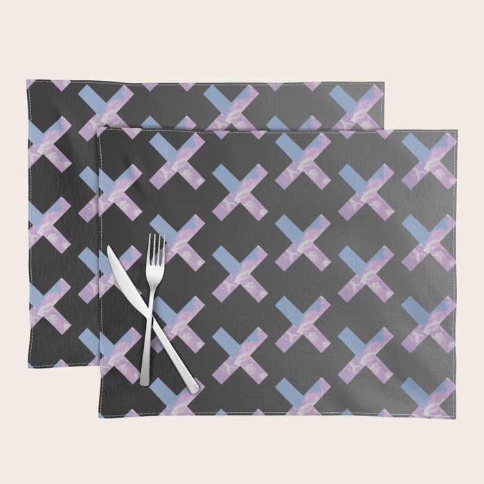 2010s era egirl x pattern Placemat Gallery Image 1