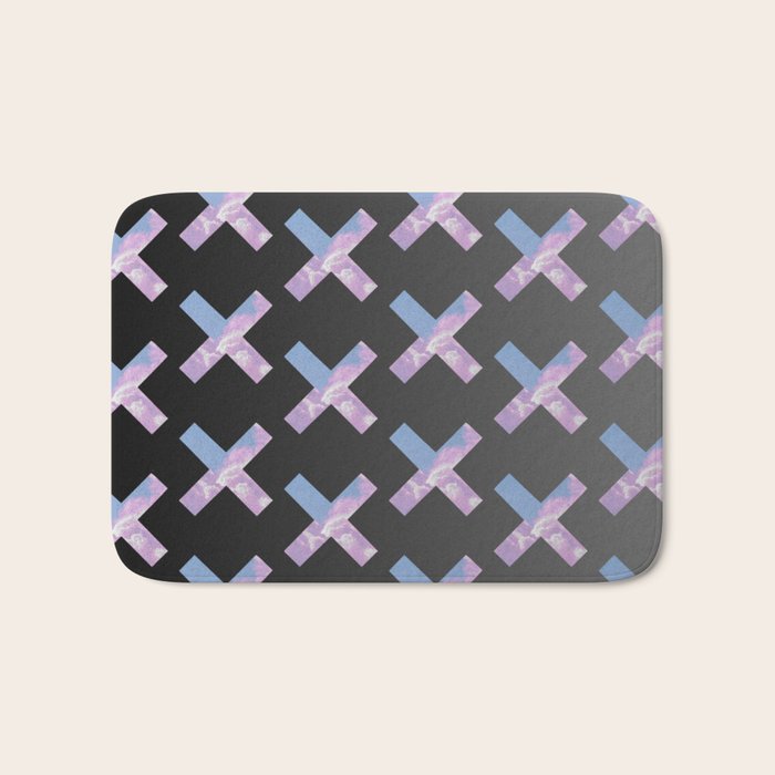 2010s era egirl x pattern Bath Mat Gallery Image 1