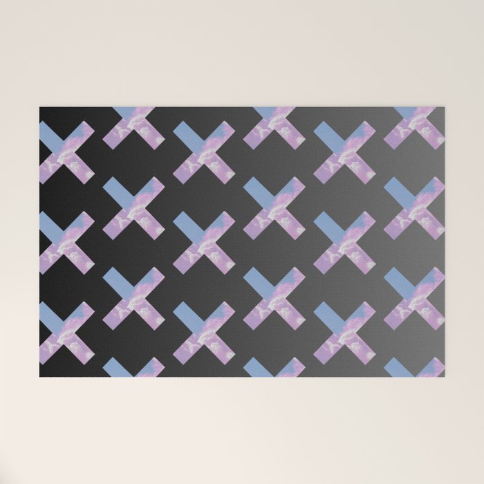 2010s era egirl x pattern Welcome Mat Gallery Image 1